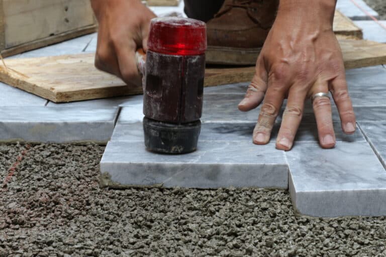 DIY Porcelain Paver installation 1